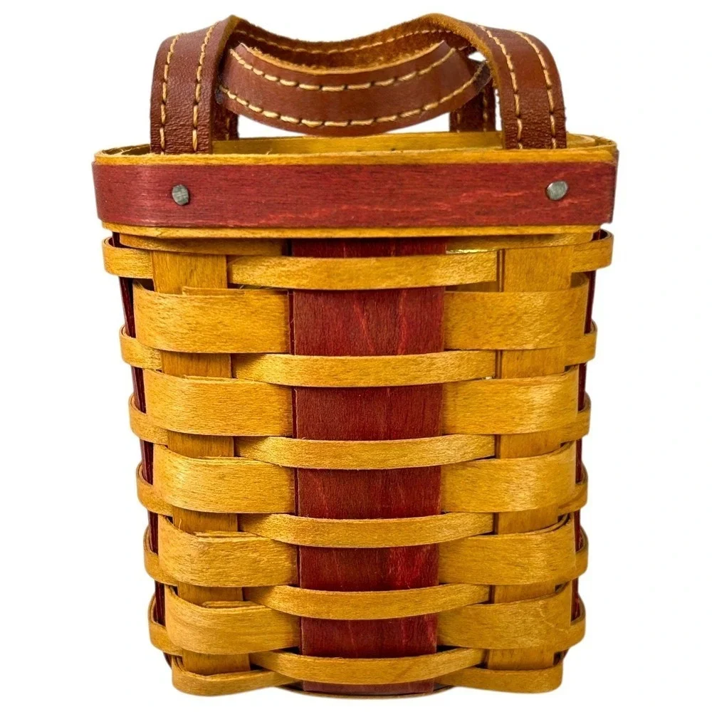 Longaberger LITTLE SHOPPER BASKET 2008 Tree Trimming Lid Liner Protector Tie-on